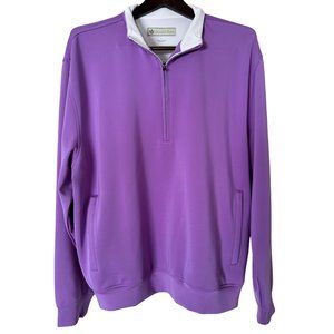NEW Donald Ross Men's Half Zip Pullover - Purple - Large